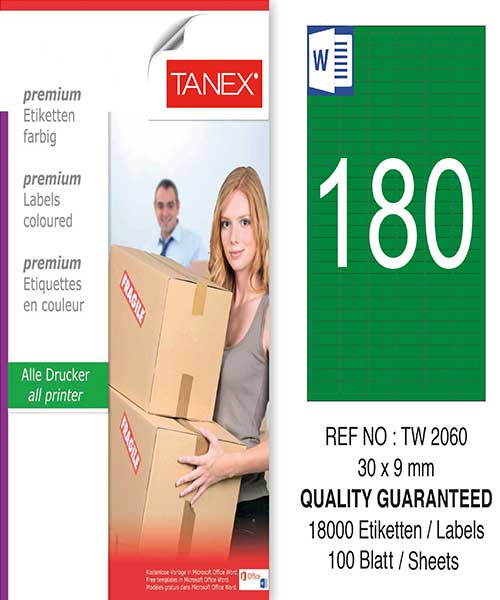 Taneks Tw-2060 30X9 Mm Yeşil Laser Etiket