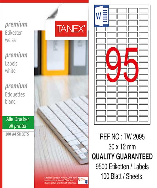 Taneks Tw-2095 30X12 Mm Laser Etiket