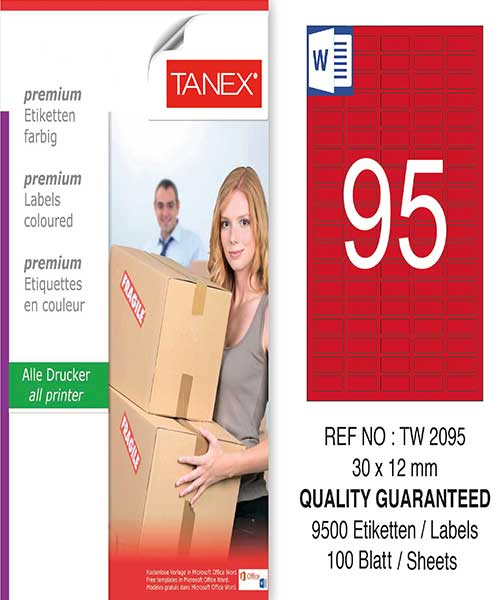Taneks Tw-2095 30X12 Mm Kırmızı Laser Etiket