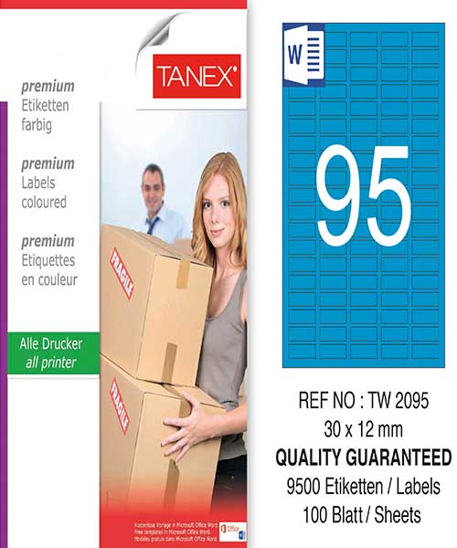 Taneks Tw-2095 30X12 Mm Mavi Laser Etiket
