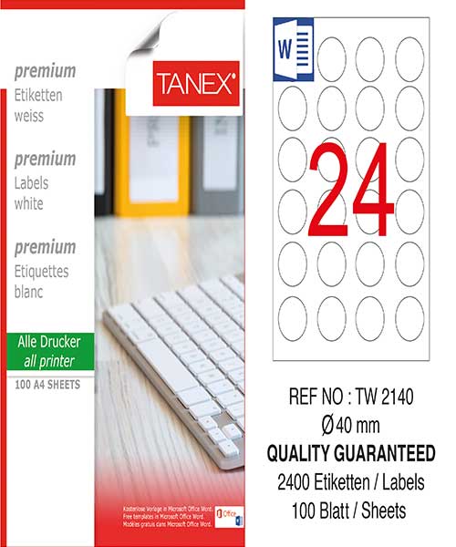 Taneks Tw-2140 40 Mm Laser Etiket