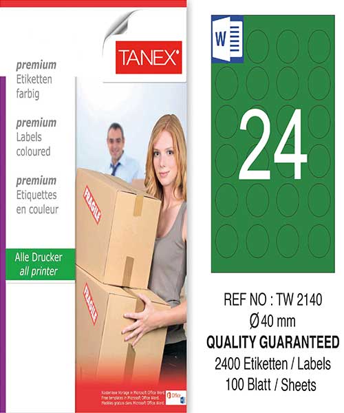 Taneks Tw-2140 40 Mm Yeşil Laser Etiket