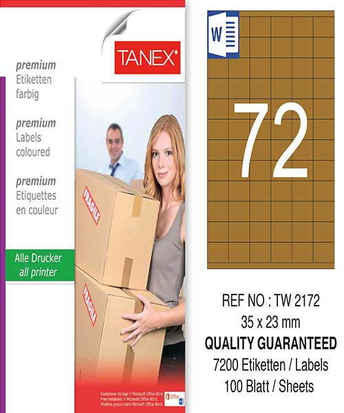 Taneks Tw-2172 35X23 Mm Kraft Laser Etiket