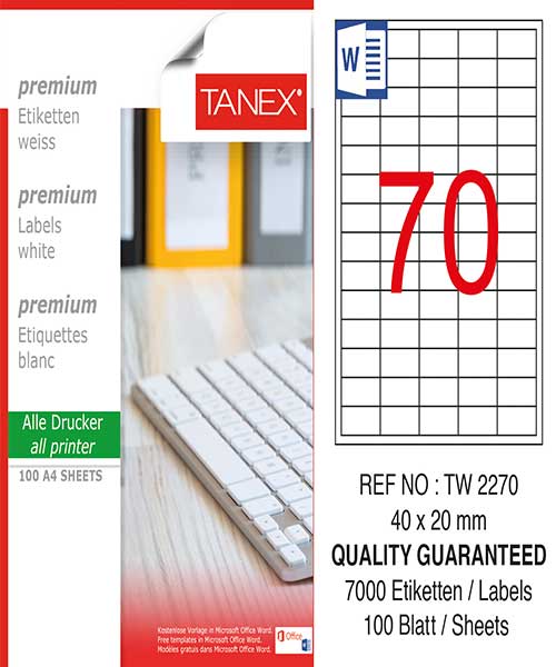 Taneks Tw-2270 40X20 Mm Laser Etiket