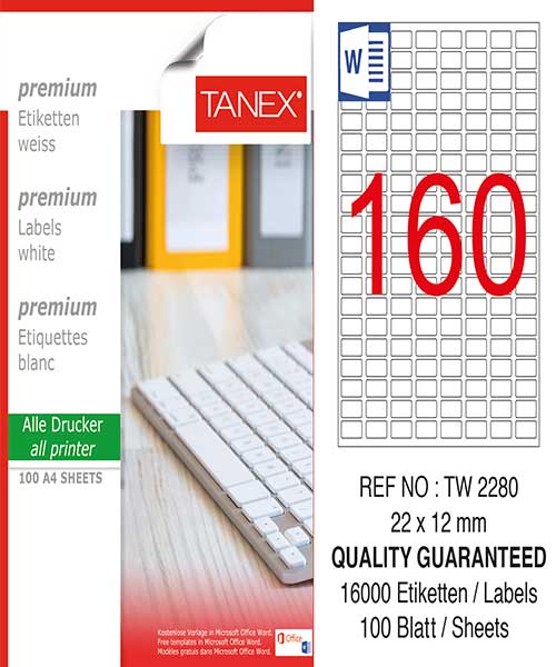 Taneks Tw-2280 22X12 Mm Laser Etiket