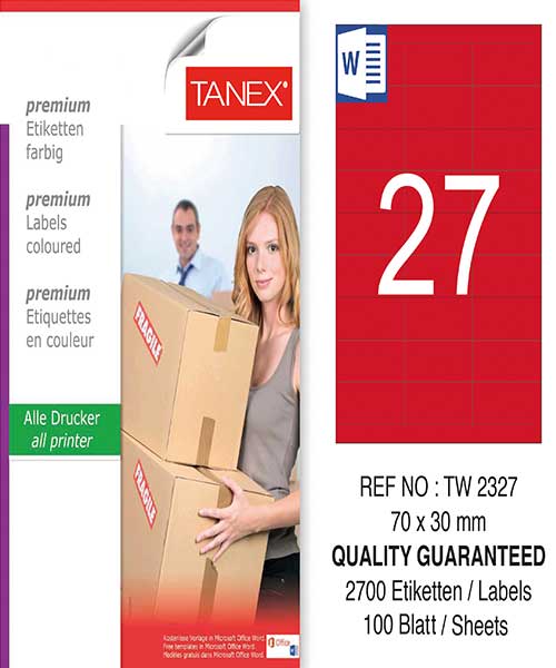 Taneks Tw-2327 70X30 Mm Kırmızı Laser Etiket
