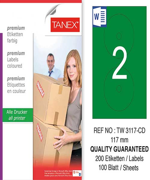 Taneks Tw-3117 117 Mm Yeşil Laser Etiket