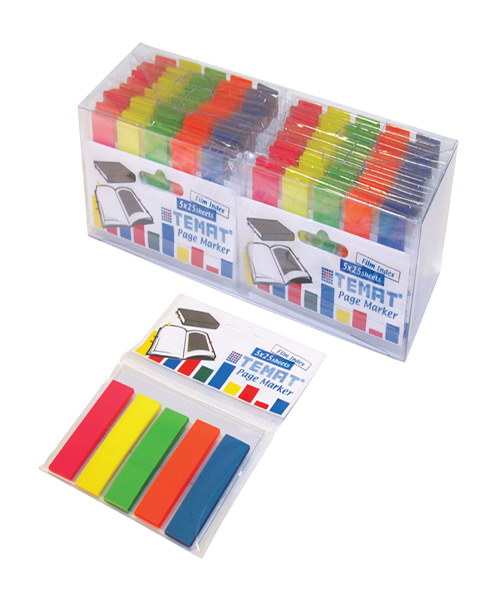 Temat P-525 12X45Mm Page Marker 25 Yaprak 5 Renk 10861