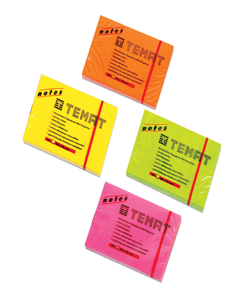 Temat 50X75Mm Not Kağıdı 80 Yaprak Fosforlu Yeşil 11074