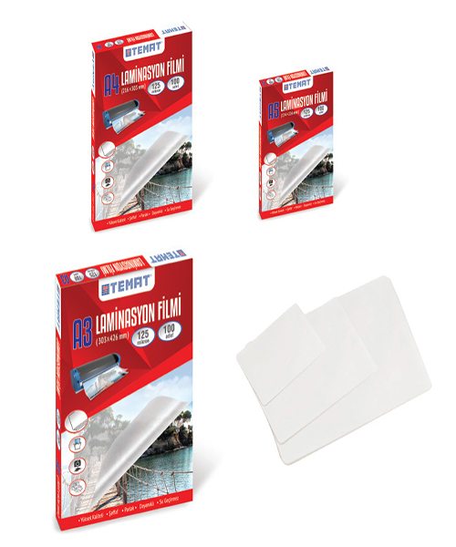 Temat A3 Laminasyon Filmi (303X426Mm) 100'Lü Şeffaf 328910
