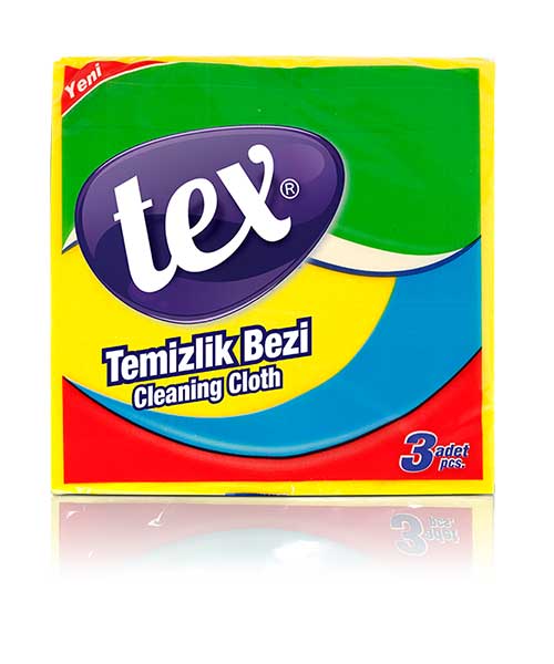 Tex Standart 3'Lü Sarı Temizlik Bezi 140Gr/M2 38*38 Cm
