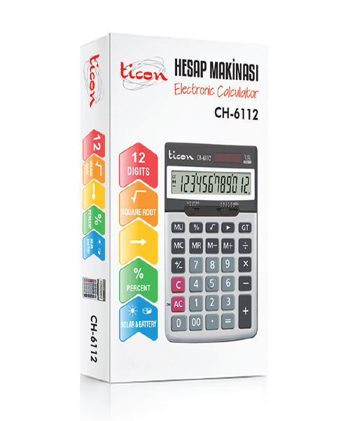 Ticon Ch-6112 Hesap Makinası 12 Haneli 336504