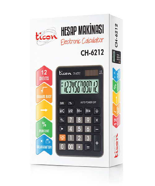 Ticon Ch-6212 Hesap Makinası 12 Haneli 336505