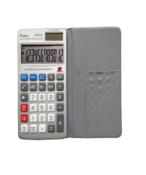 Ticon Cc-7112 12 Dıgıt Cep Tipi Hesap Makinesi 'Chekc&Correct' 12 Haneli 362239